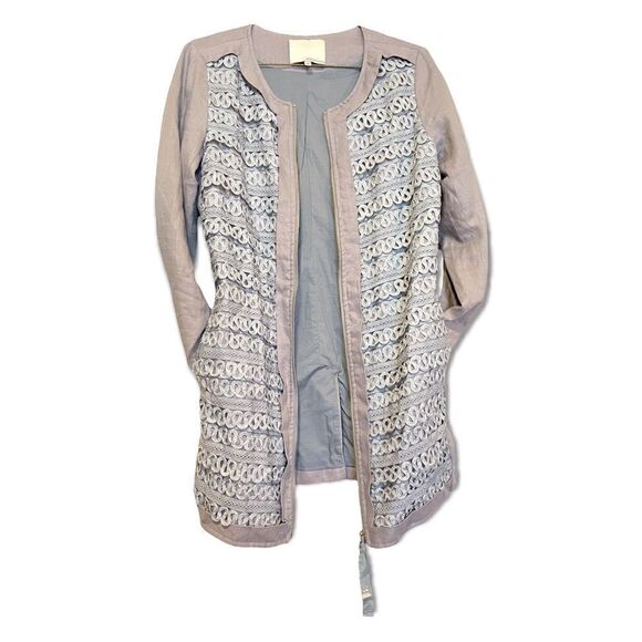 3.1 PHILLIP LIM Linen Printed Evening Jacket | Size: S | - Picture 1 of 11